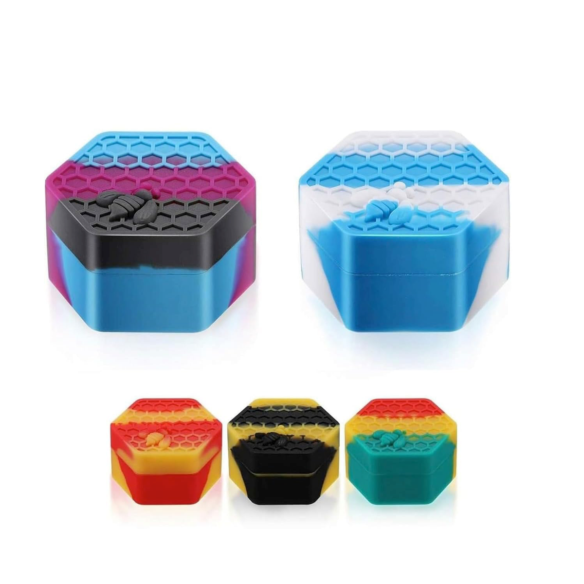 Série « Hive » Apex Pods : grand pot en silicone Étui de transport de 7g - Rangement discret pour herbes en voyage