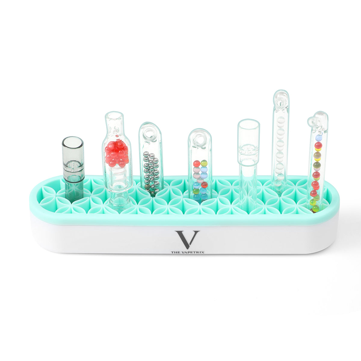Organisateur de bureau pour Embout buccal en verre, tube et Accessoires pour vaporisateurs d’herbes sèches, intérieur en silicone flexible