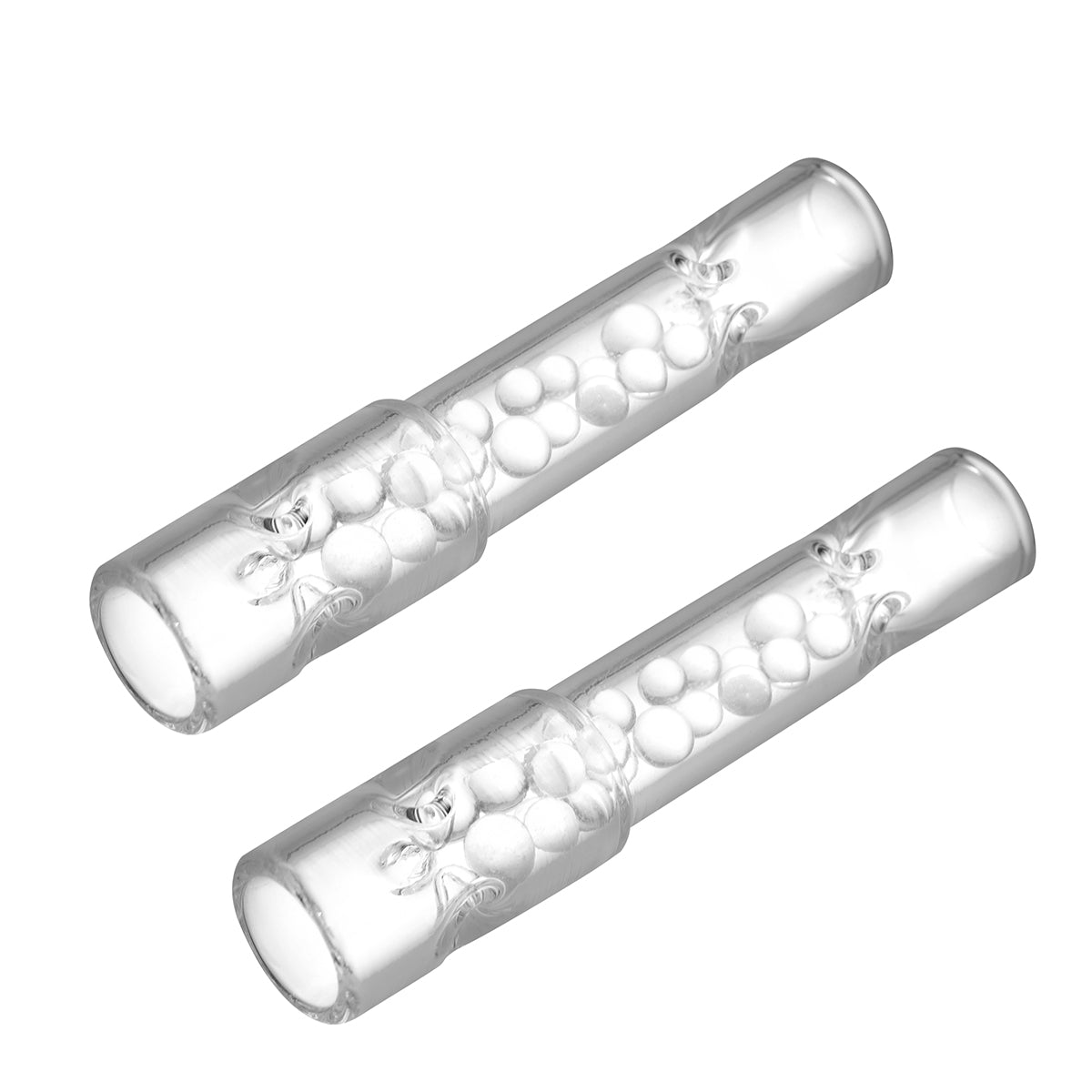 L’Embout buccal de refroidissement en verre « Glacier » avec perles (70 mm) pour Arizer Solo 3 et Air Max