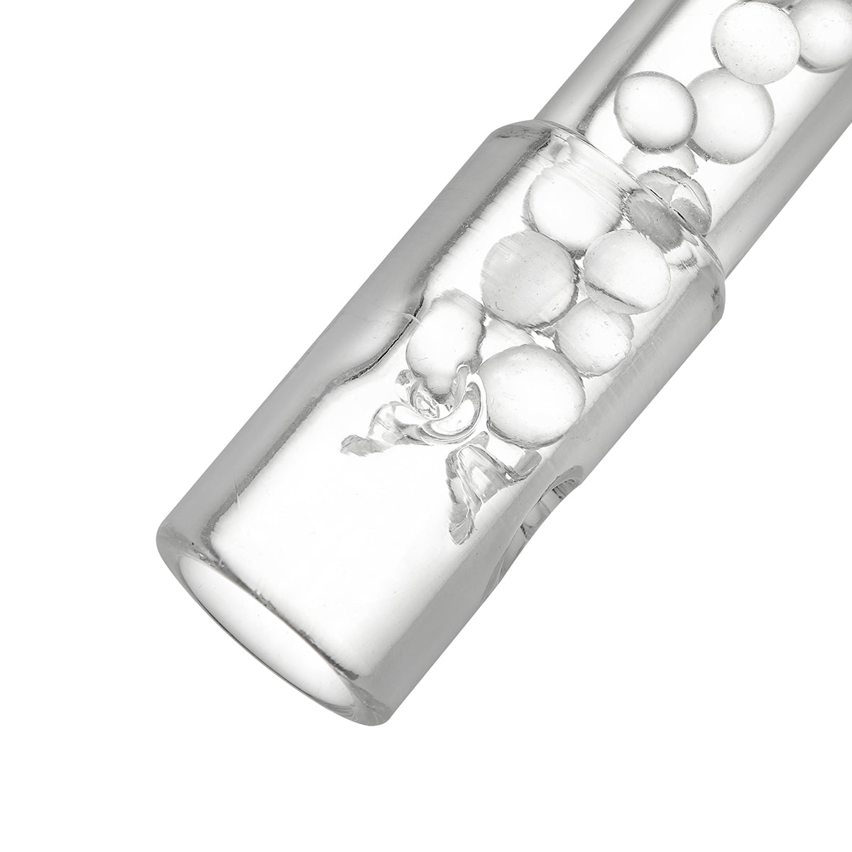L’Embout buccal de refroidissement en verre « Glacier » avec perles (70 mm) pour Arizer Solo 3 et Air Max
