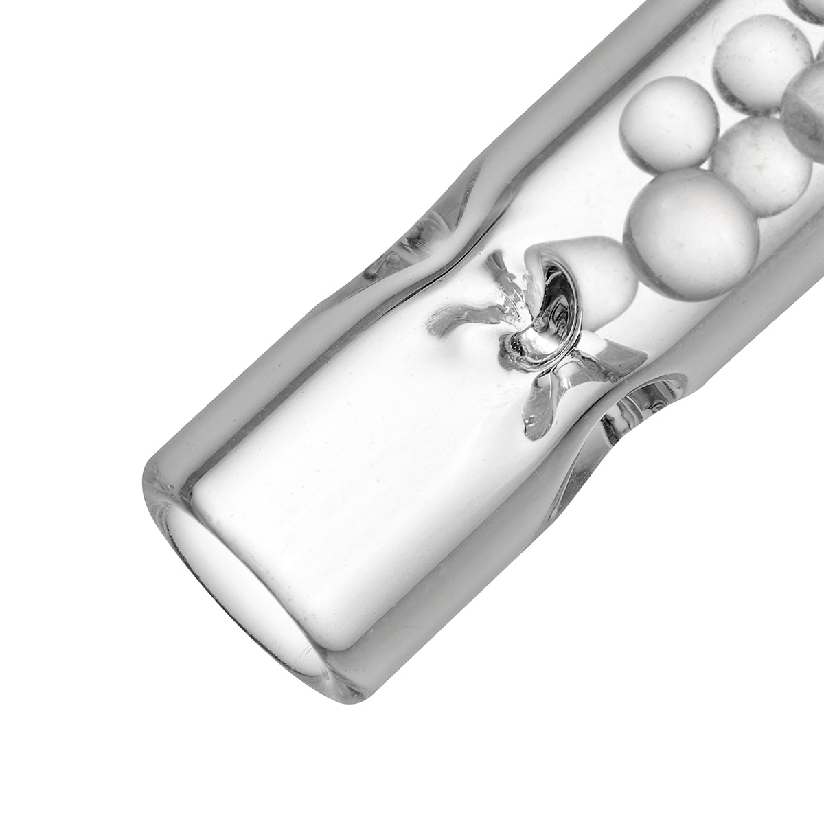 L’Embout buccal de refroidissement en verre « Glacier » avec perles (70 mm) pour Arizer Solo 3 et Air Max