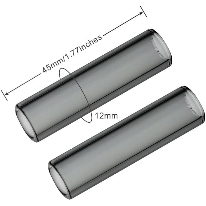 Ensemble d’accessoires pour vaporisateur composé de 2 embouts buccaux en verre courts et droits, semi-noirs (45 mm), pour POTV LOBO et ONE
