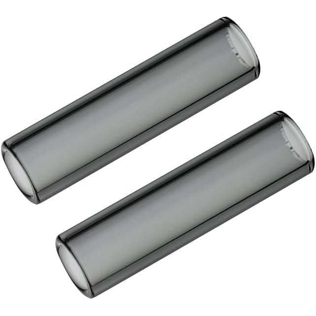 Lot de 2 embouts buccaux en verre courts droits, moitié noirs, pour vaporisateurs POTV LOBO et ONE - Accessoire (45 mm)